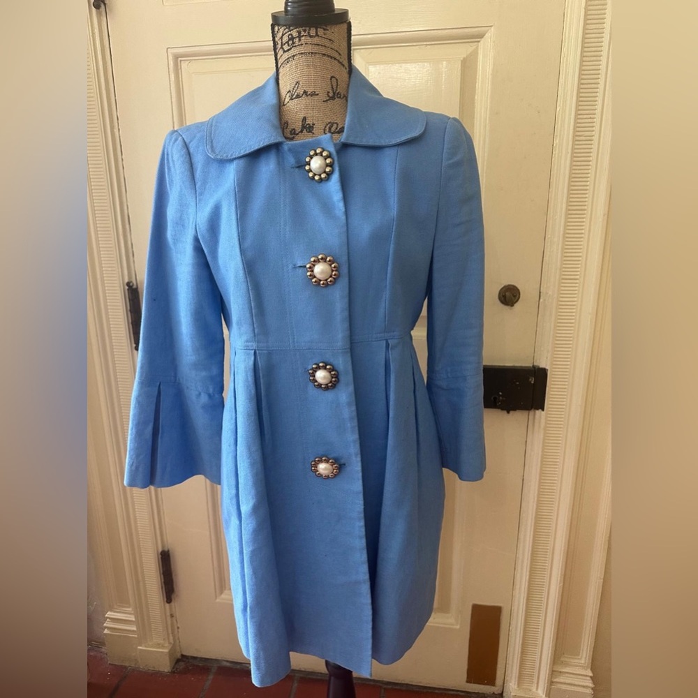 Skirtin Around Elegant Blue Women's Coat